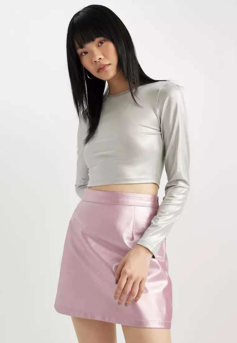 Buy DeFacto Shiny Mini Skirt 2025 Online ZALORA