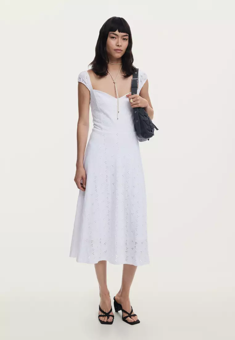 Buy Desigual Embroidered midi dress 2026 Online | ZALORA Philippines
