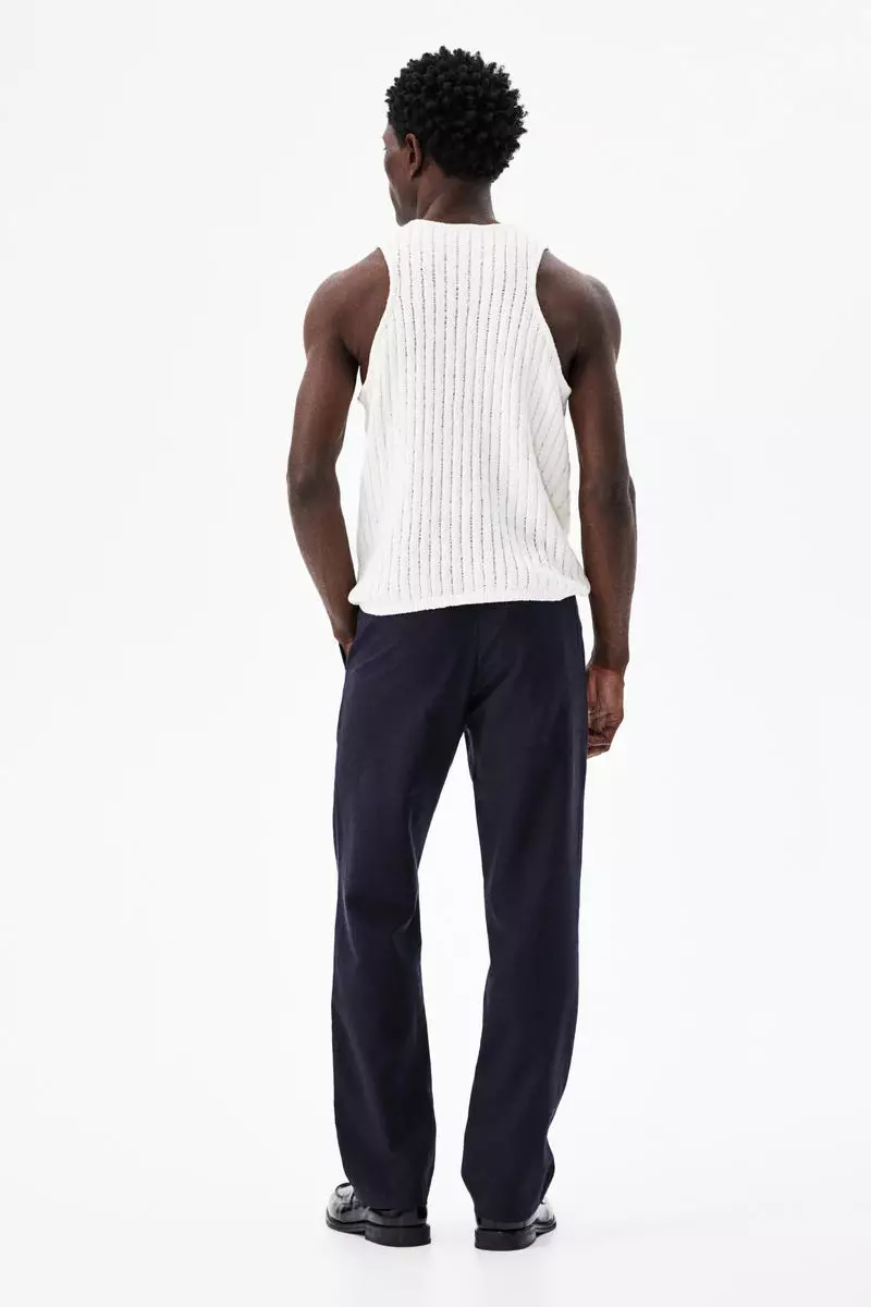 Regular Fit Linen-blend trousers
