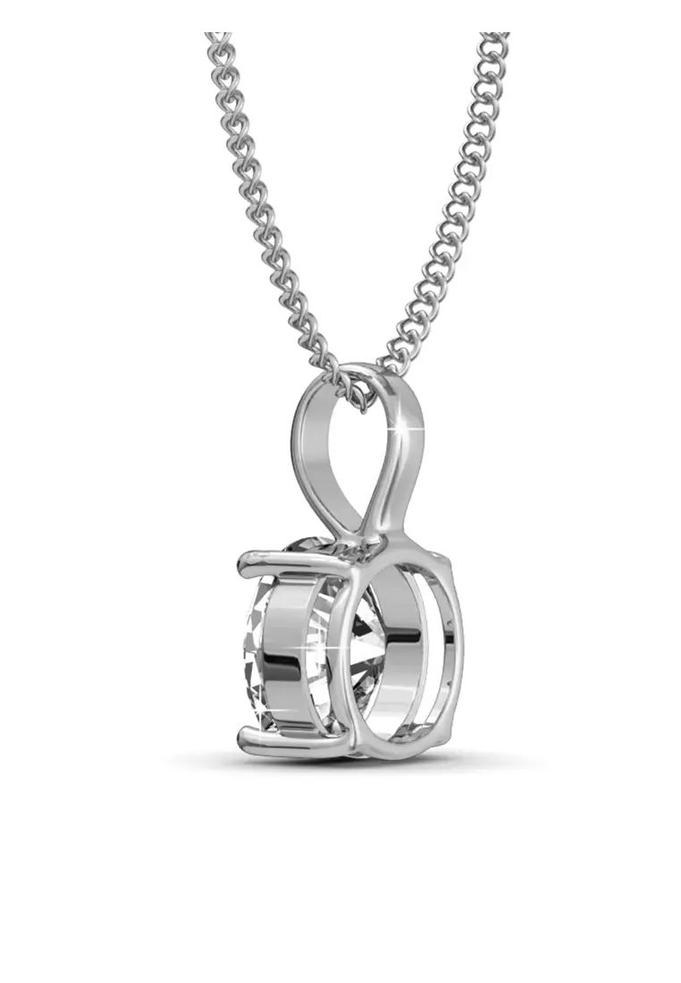 Solitaire Pendant WG - Kalung Crystal by Her Jewellery
