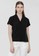 Cloth Inc black Myra Lapel Shirt in Black A9390AADA7EAB9GS_1