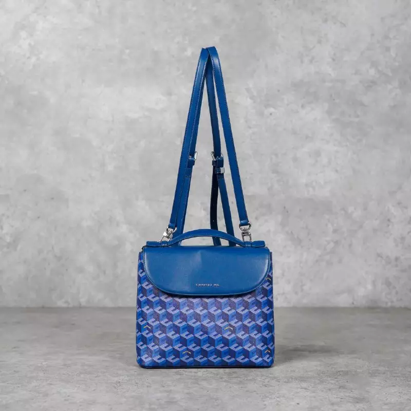 Tas CHRISTY NG JULIO MONOGRAM PATTERN BLUE BACKPACK 100% ORIGINAL