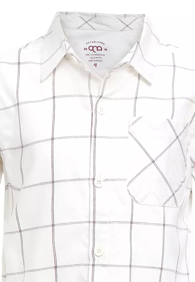 Qna Boy Efrata Kemeja Pendek Anak Putih