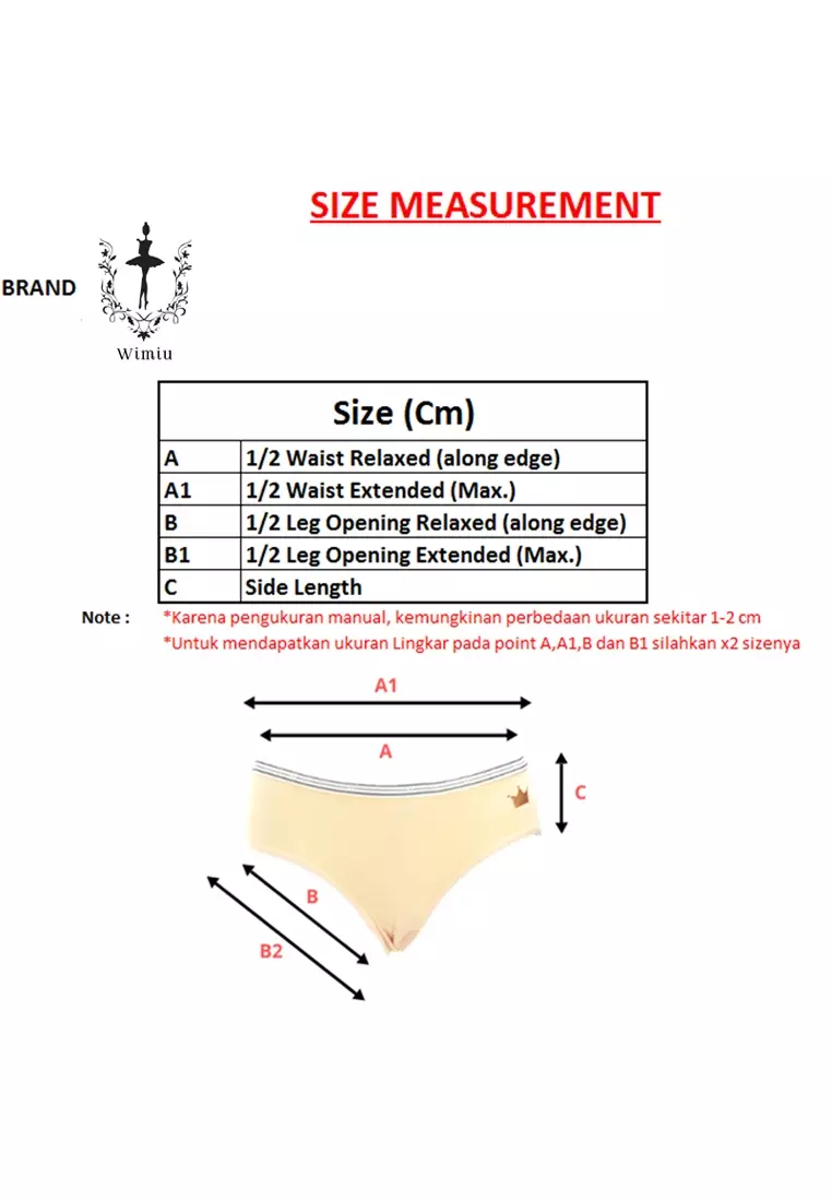 Wimiu 3 PCS Women Panty Celana Dalam Wanita Pakaian Dalam Wanita CD 701B