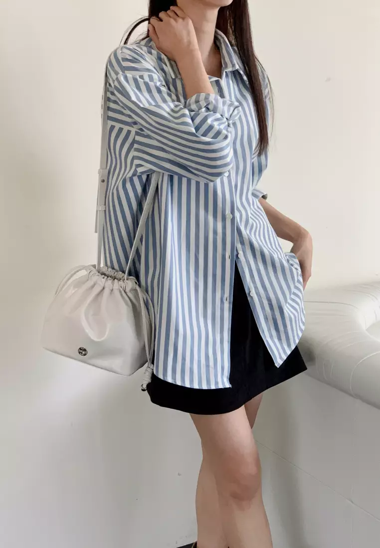 CHERRY Vegan Leather Crossbody Bag White