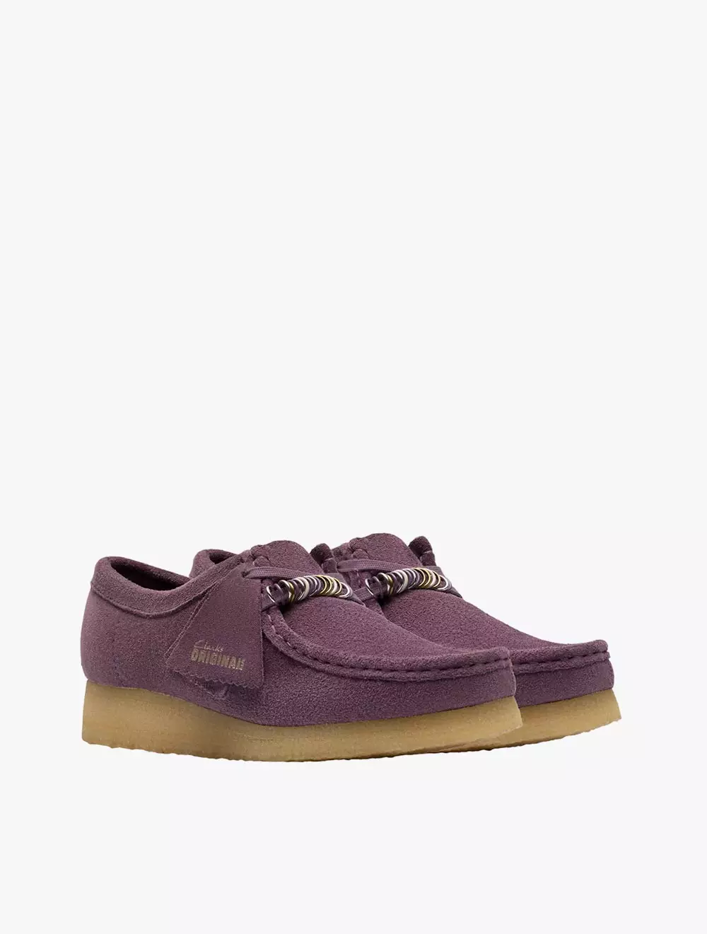 Clarks Wallabee. Plum Suede