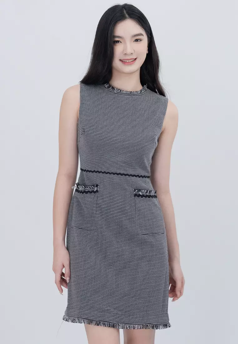 Linen Sleeveless with Pockets Mini Dress