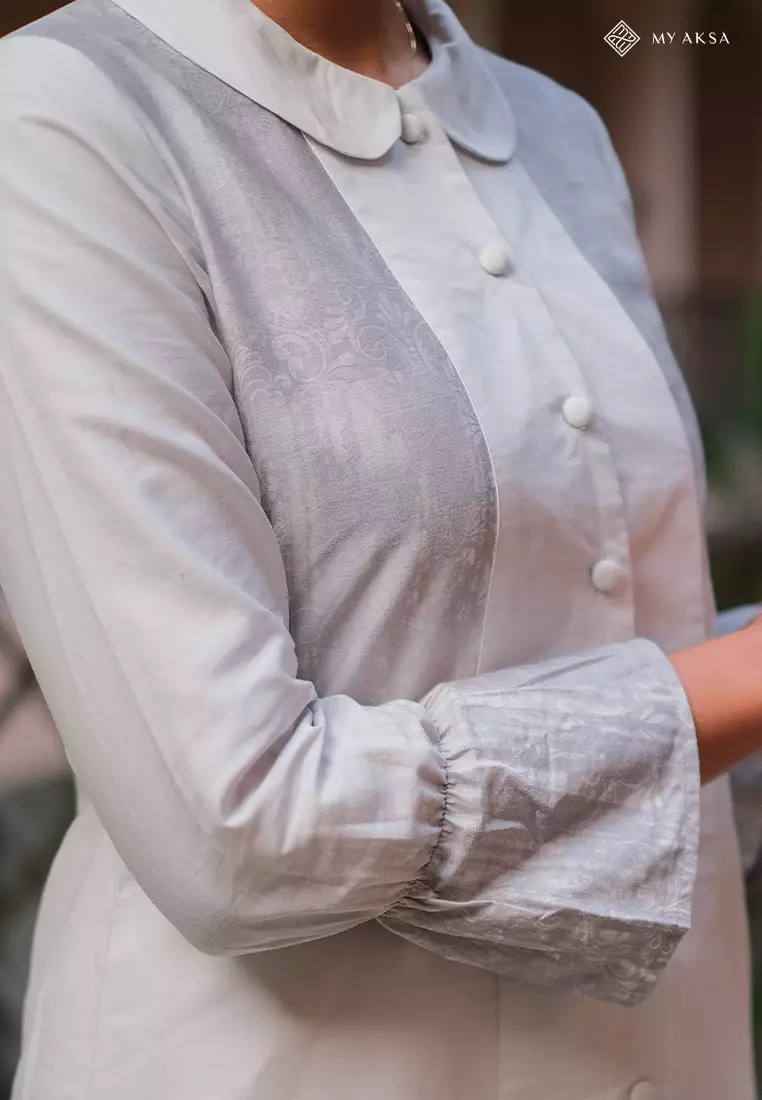 My Aksa Tunik Batik Wanita Lengan Panjang Al Barra Grey