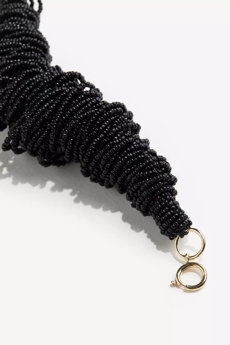 Glass-bead statement bracelet