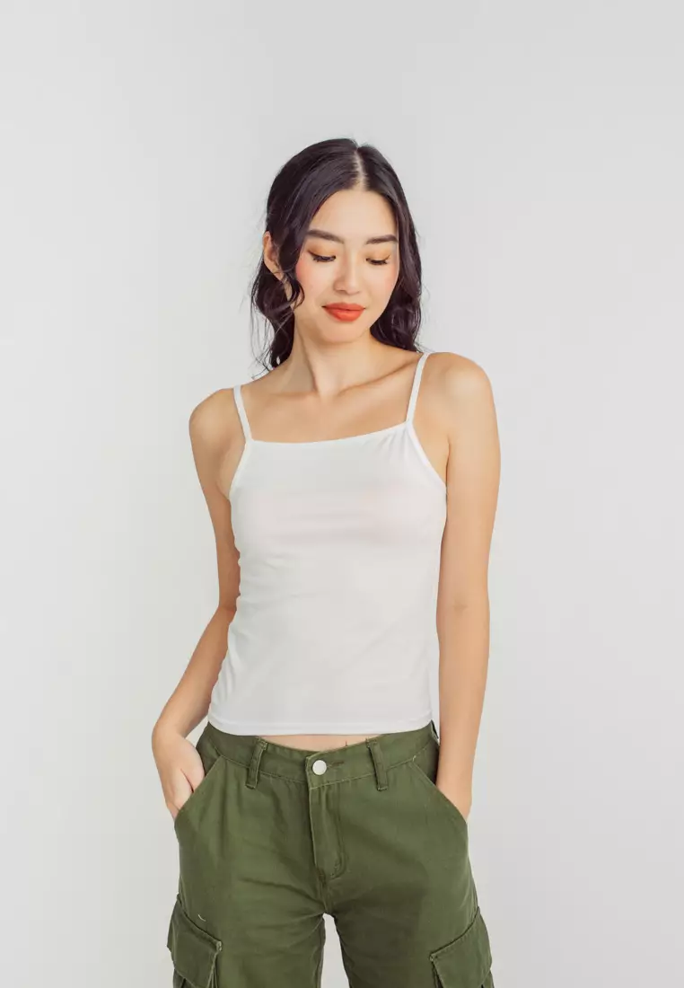 Zen White Sleeveless Basic Sando Top