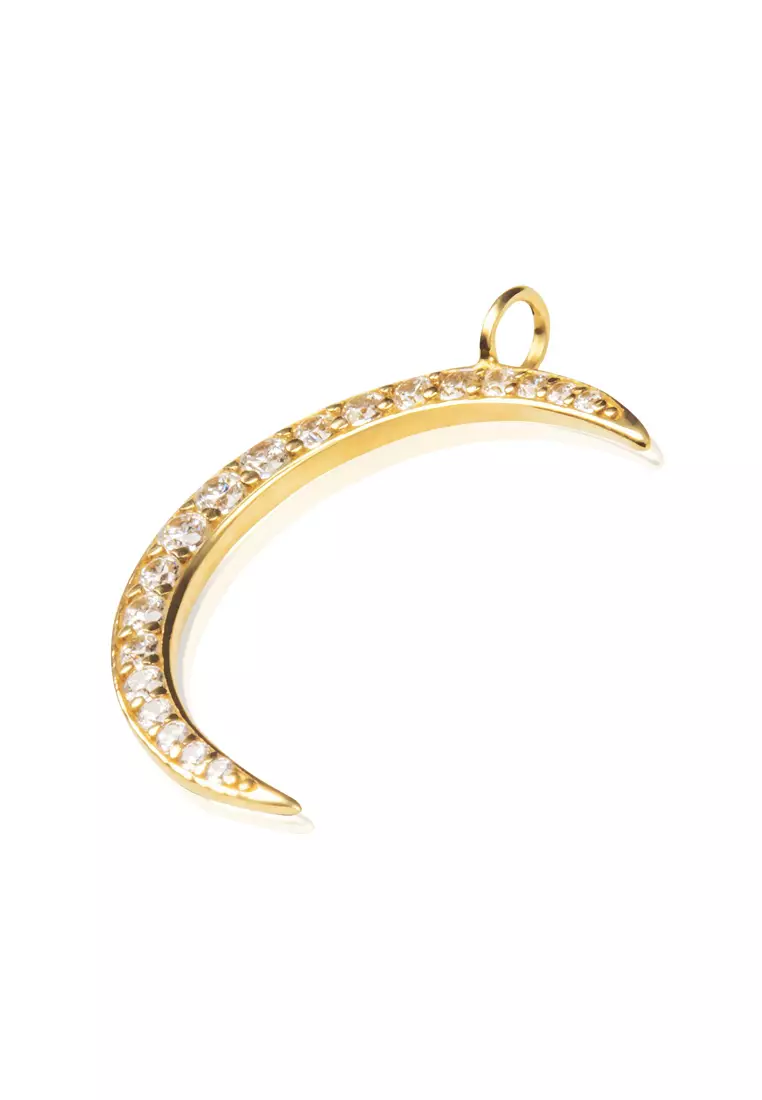Crescent  Moon Charm 14k Gold