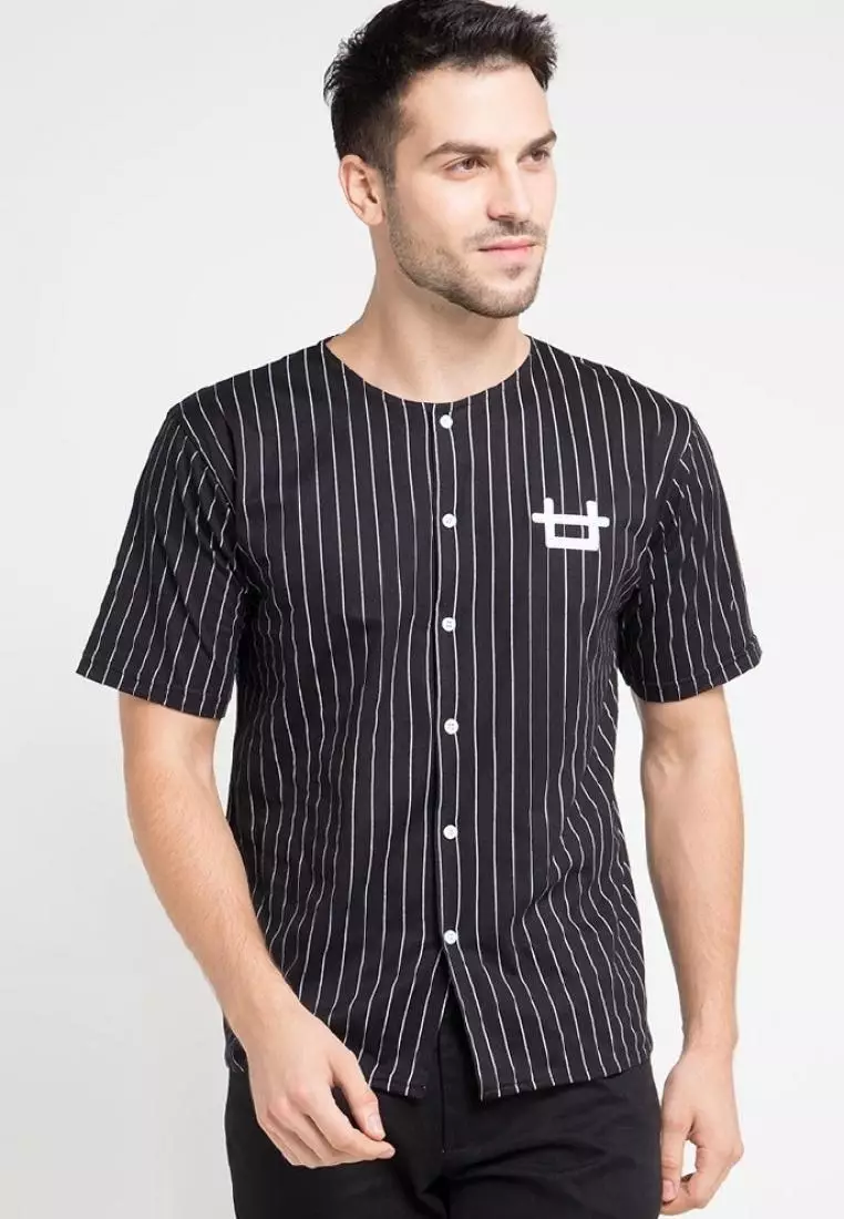 MT577J s/s Men Baseball Vertical Logo blkXS