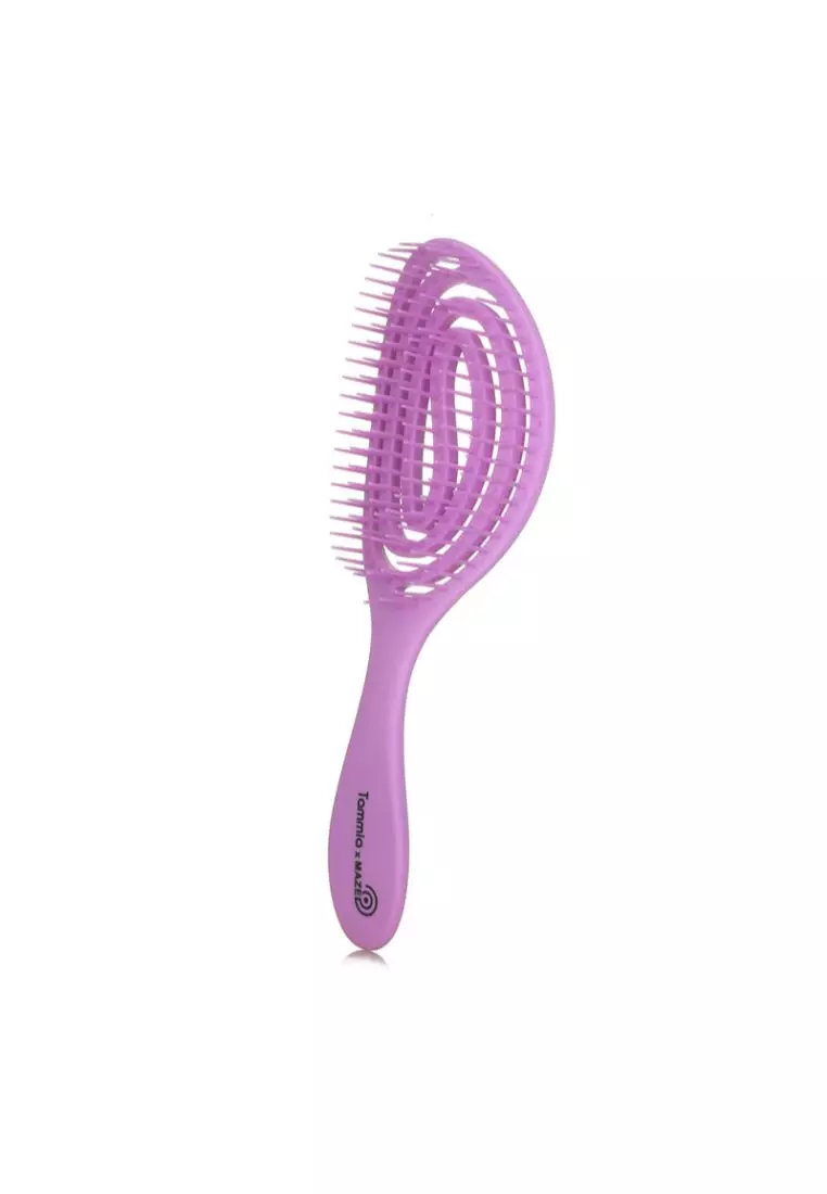 TammiaxMaze WFB-005 S Antibacterial Lavender Scented Purple Paddle Wonder Flex Brush