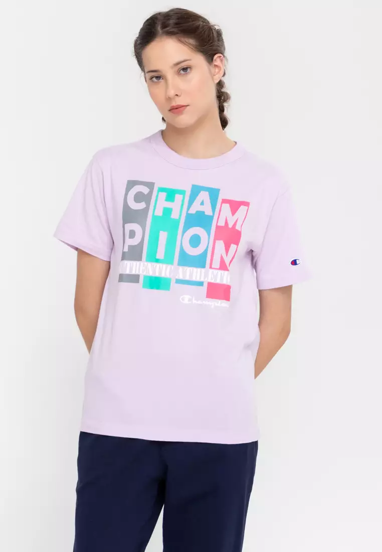 Champion purple outlet shirt