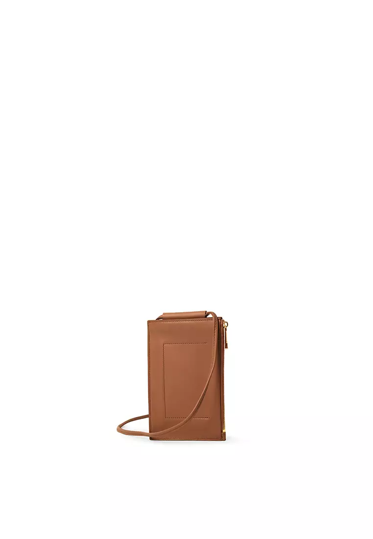 斜背手機小袋 - 焦糖色