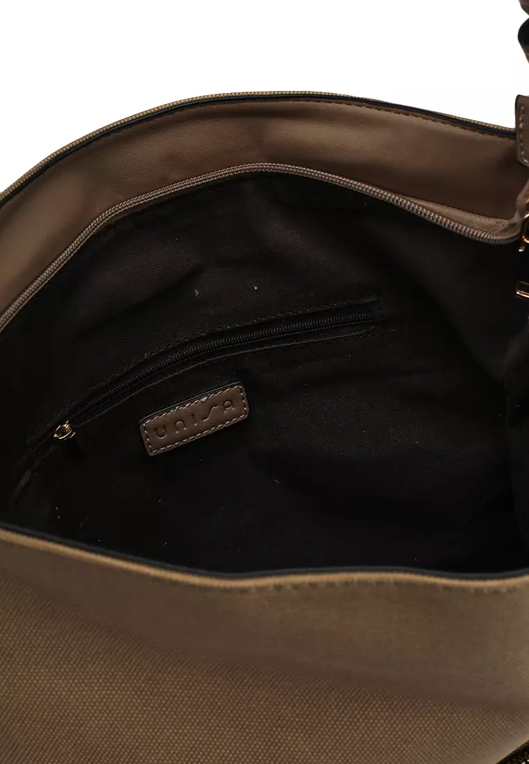 Duo-Texture Convertible Hobo Bag