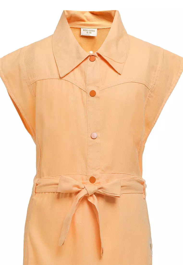Pito Dito Girl Chocochips Dress Anak Orange