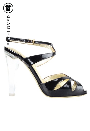 Buy Valentino Pre Loved Valentino Patent Leather Sandals With Plexiglass Heels Online Zalora Singapore