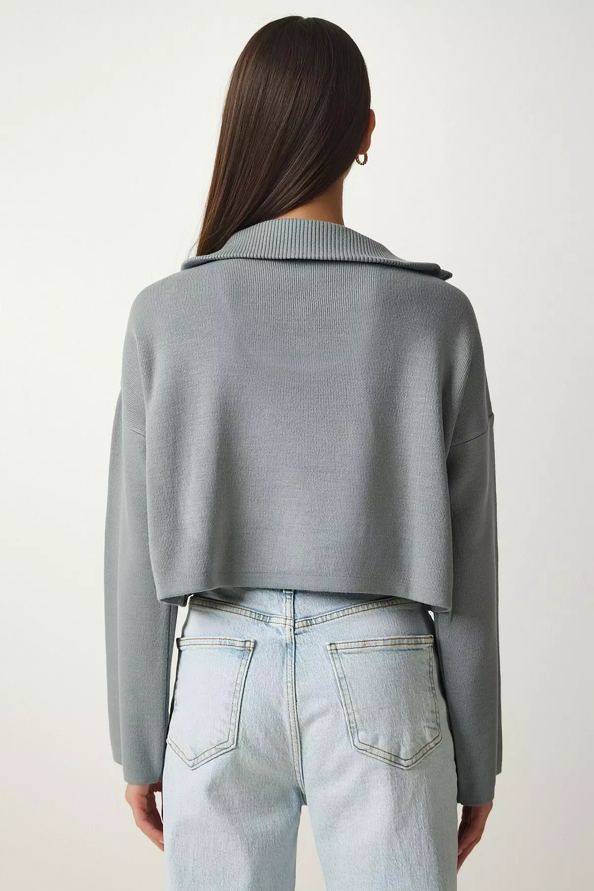 Crop Zip Sweater