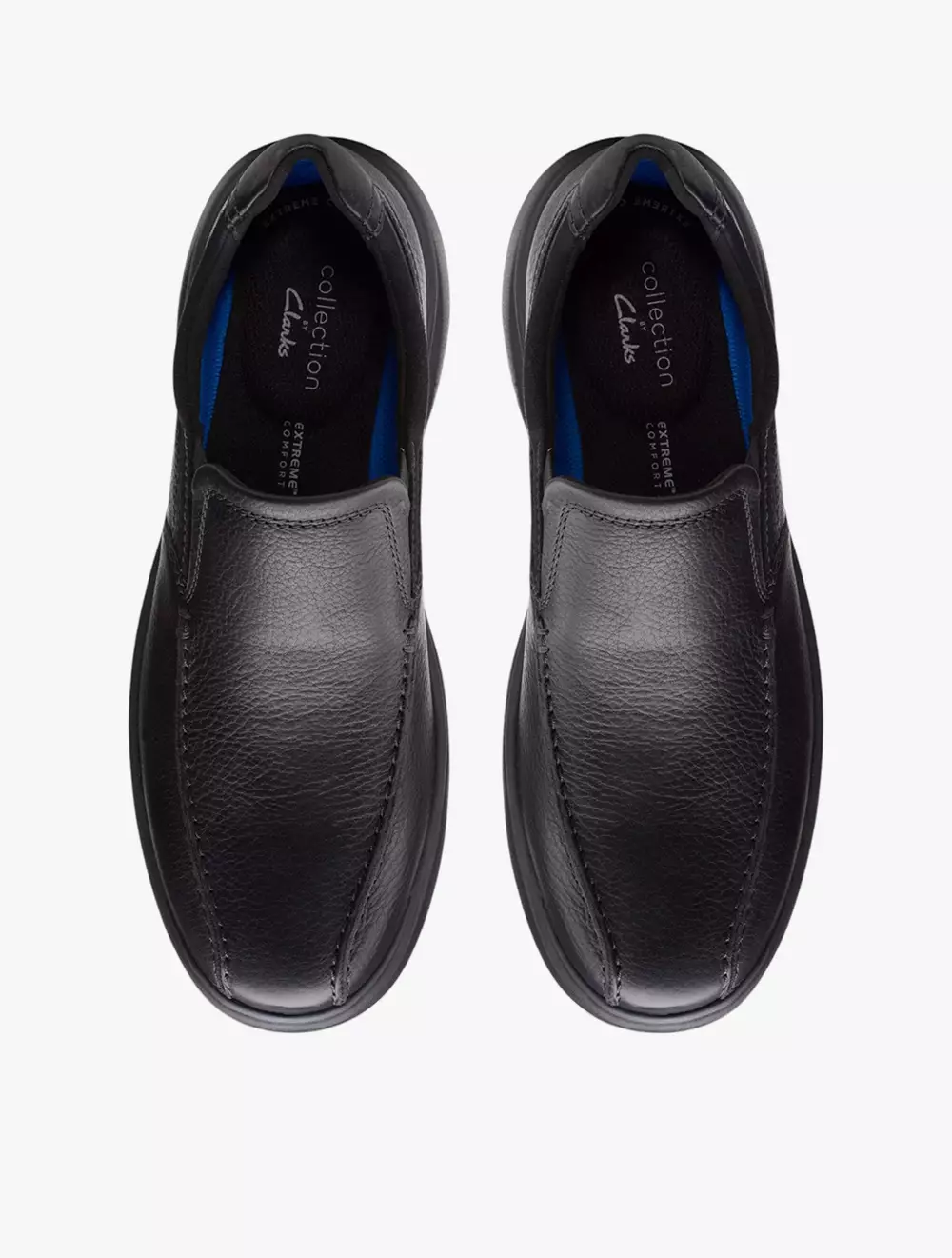 Clarks Bradley Step Blk Tumbled Lea