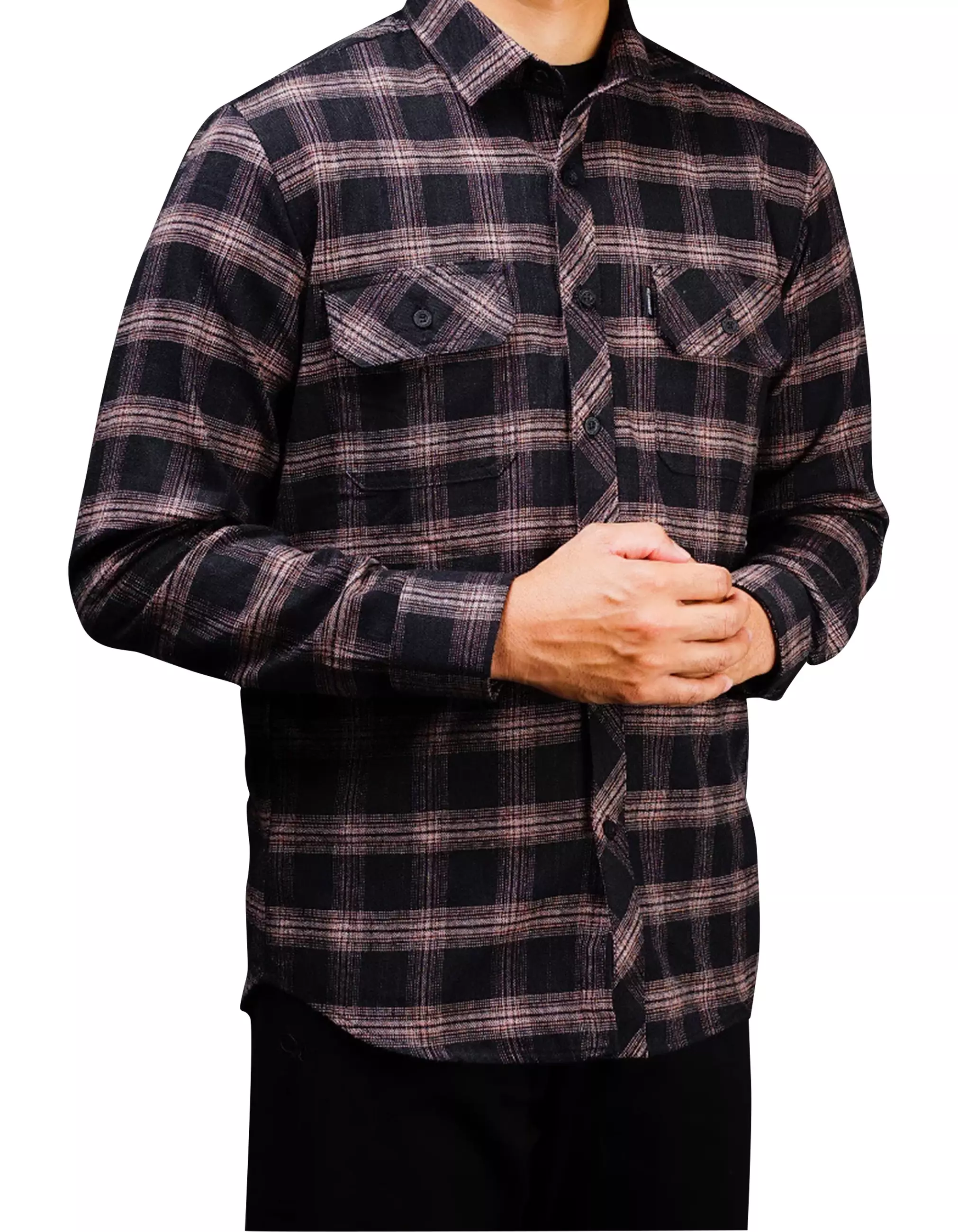 Gloaming Kemeja Flanel Veterano Unisex Panjang Enchanta