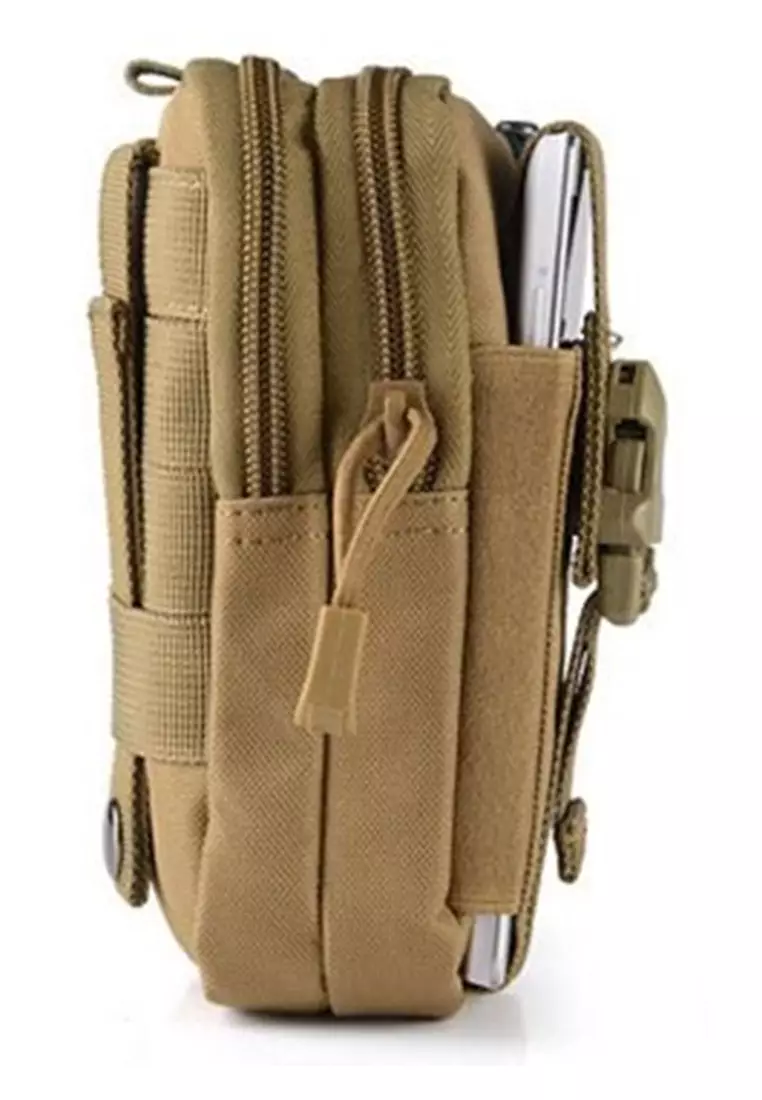 Atera Tas Pinggang Mini Pria Tactical Casual Waistbag Army Look Material Canvas ORIGINAL - Khaki