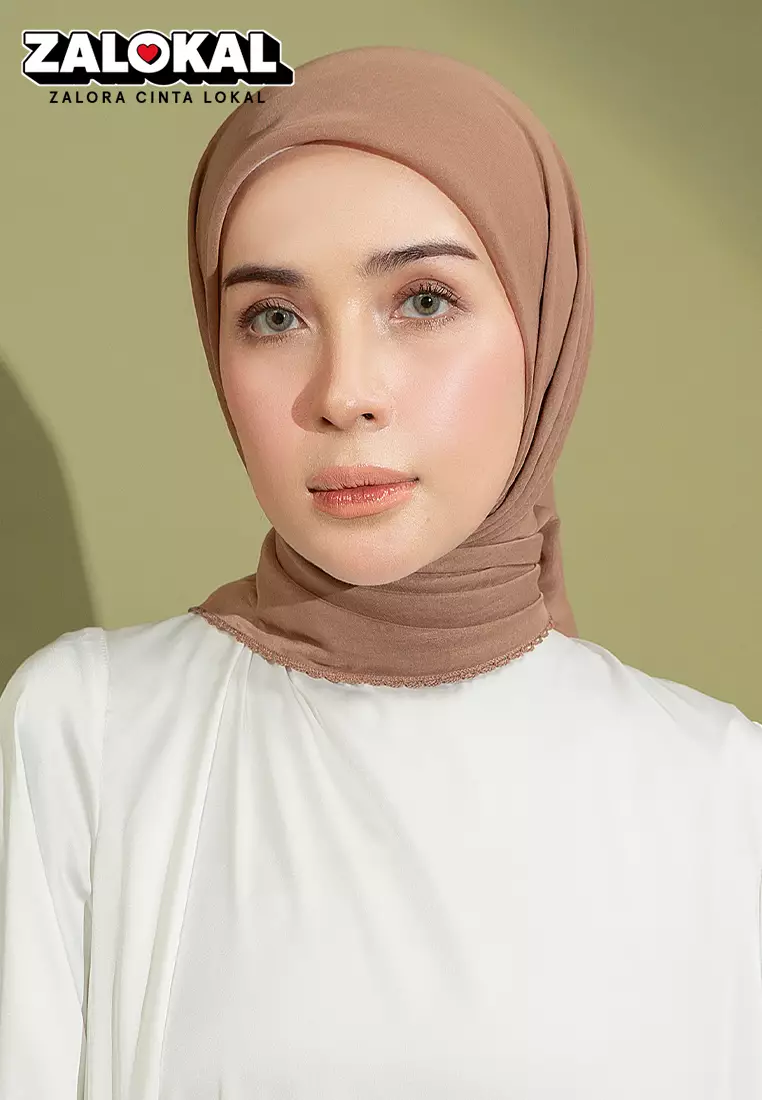 Paris Embroidery Signature Square (Lozy X Hamidah) Olive Sheen