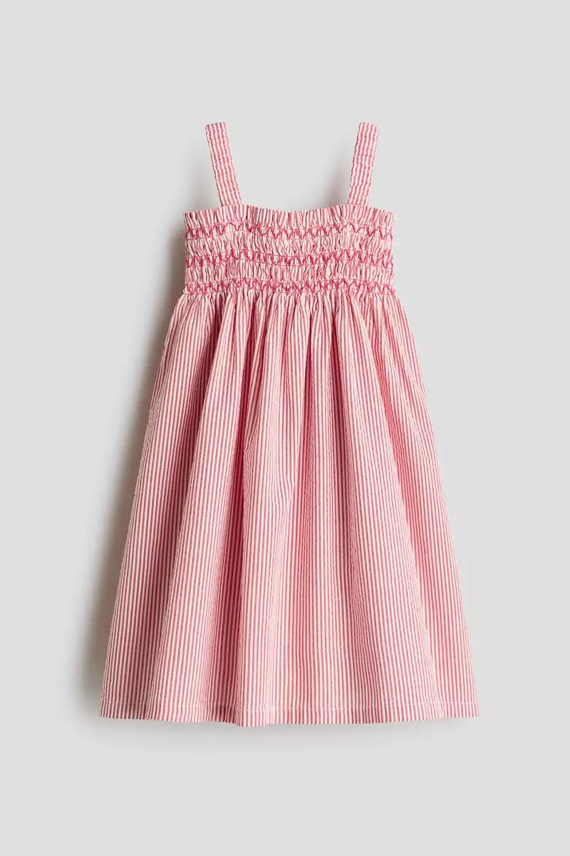 Smocked strappy dress