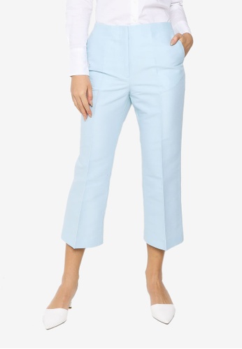 H&M blue Wool-Mix Ankle-Length Trousers AF9A3AA5A2427CGS_1