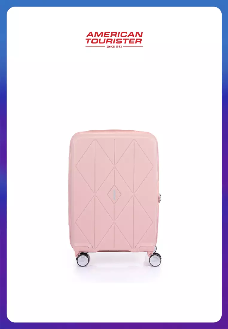 American Tourister Koper Hardcase Argyle Cabin 20 Inch EXP TSA V2 - Antique Pink