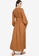 ZALIA BASICS brown Cotton Belted Dress 0DC69AA4B056C9GS_2