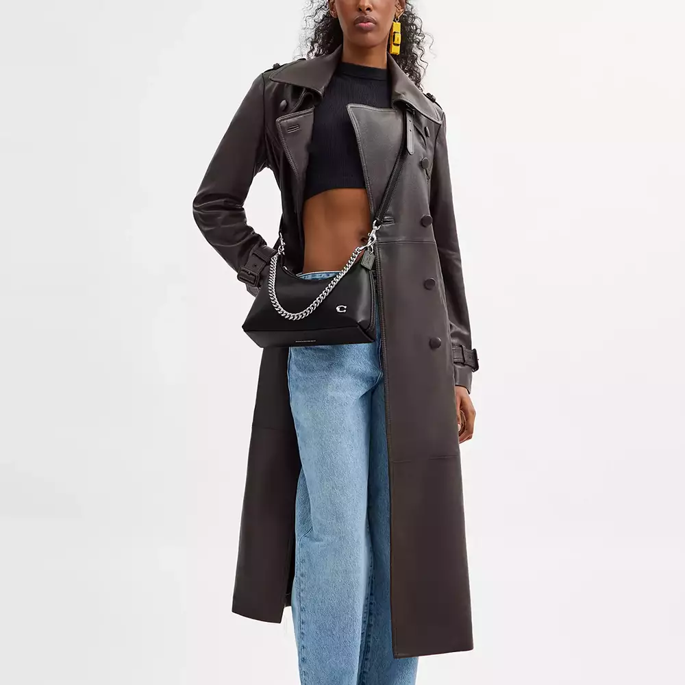 Juliet 25 Chain Strap Shoulder Bag Black Shw