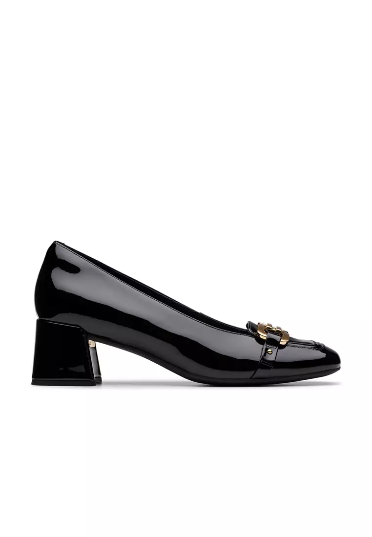 Buy Clarks Womens Nyta45 Court Shoes - Black Pat Online
