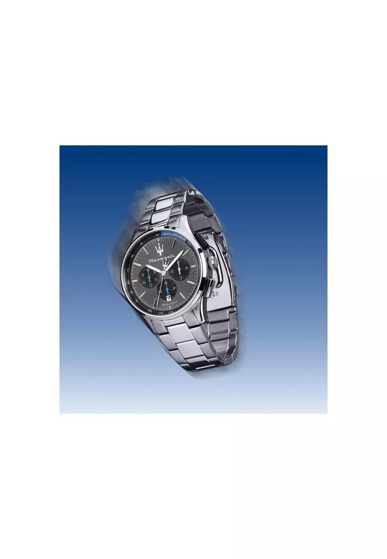 【2 Years Warranty】 Maserati Sorpasso 42mm Black and Grey Men's Quartz Watch Luminous Dial Hands R8873624008