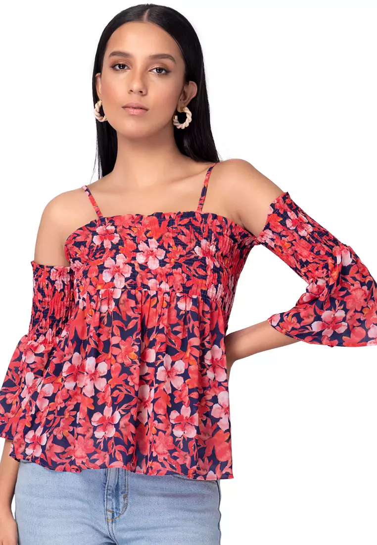 Cold shoulder tops sale store