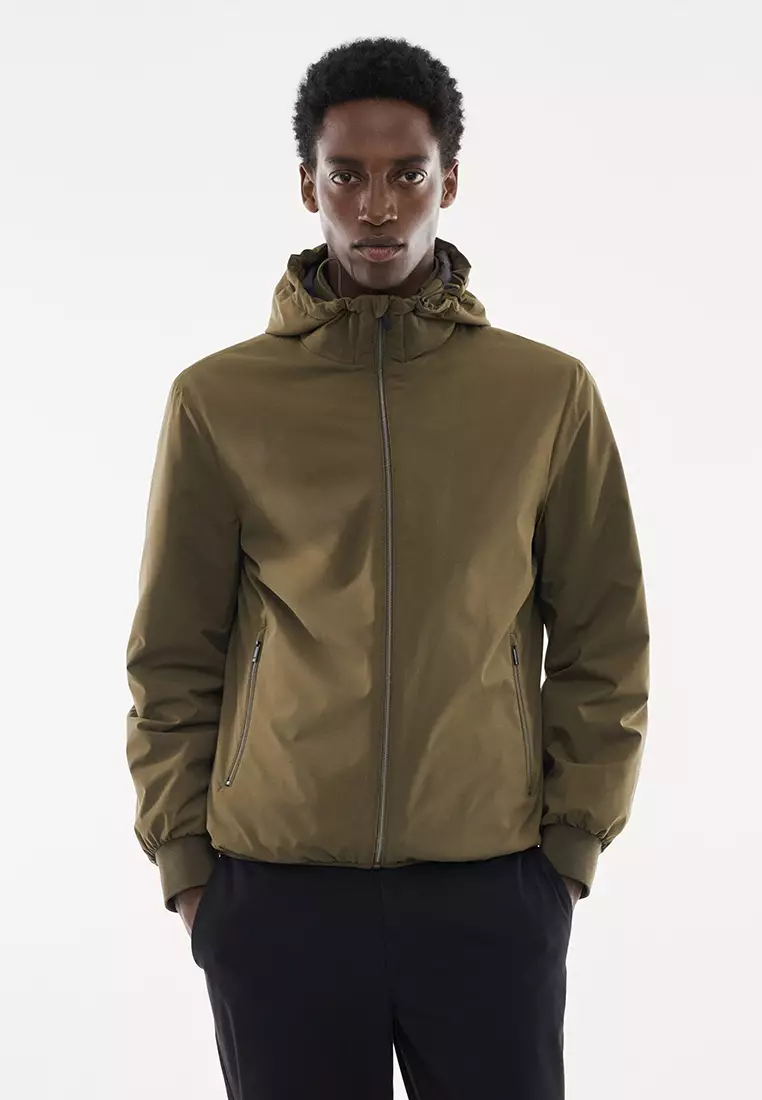 Quilted hood clearance jacket