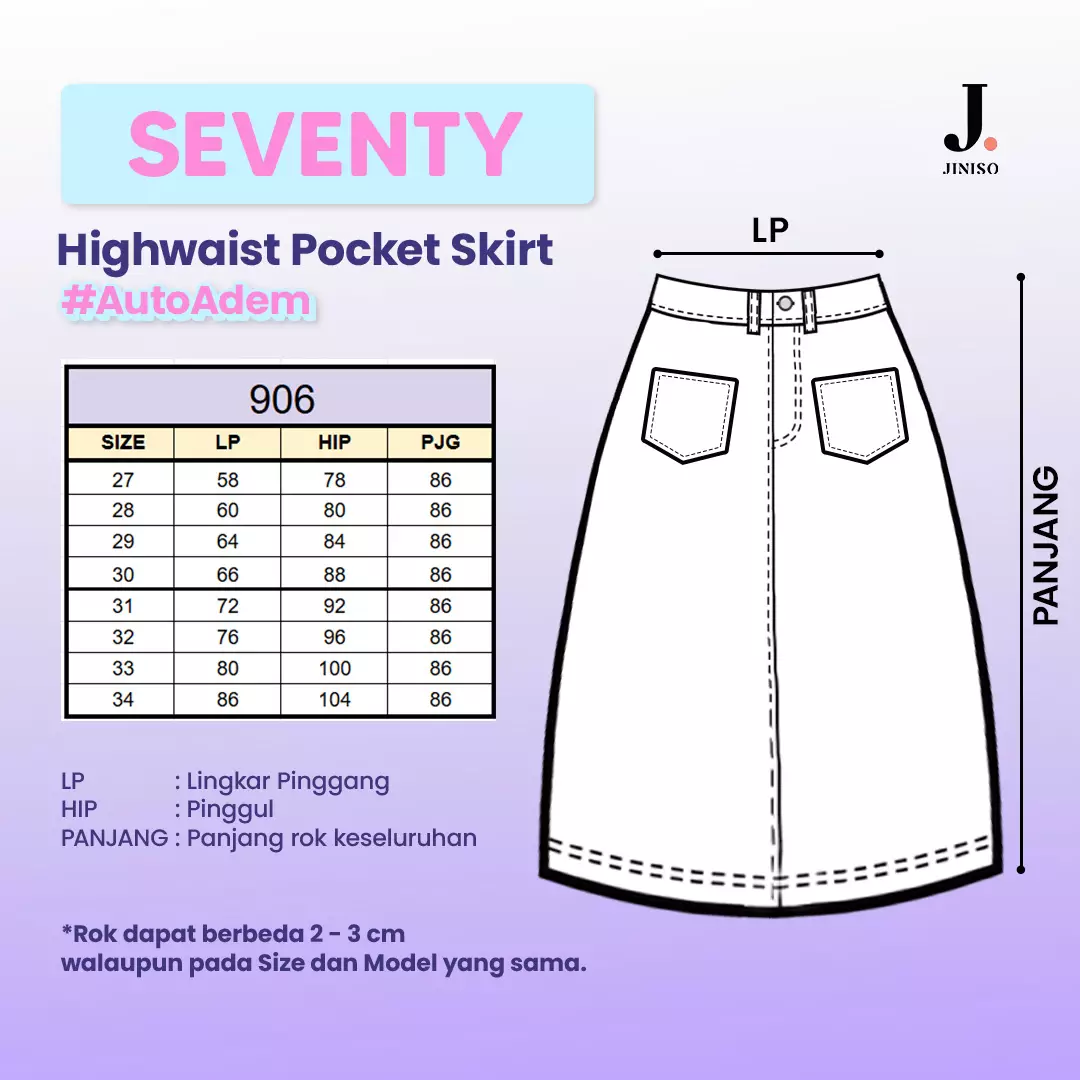 Highwaist Rok Mermaid Jeans Panjang 906 SEVENTY