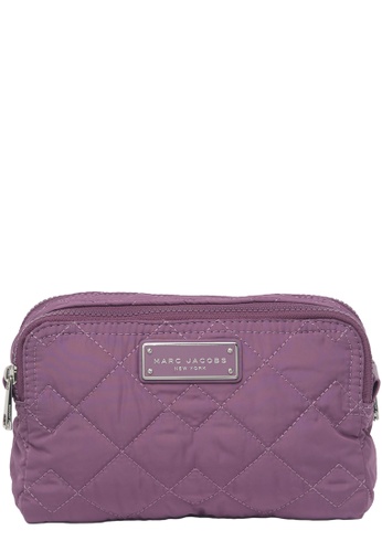 Marc Jacobs purple Marc Jacobs Quilted Nylon Double Zip Cosmetics Pouch in Purple Gum M0016114 B382BACFBB0069GS_1