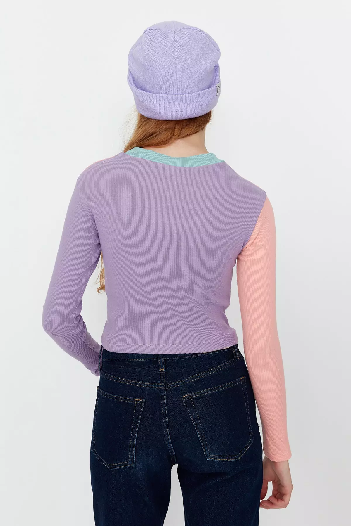 Trendyol Color Block Cut Out Knit Top 2024 | Buy Trendyol Online ...