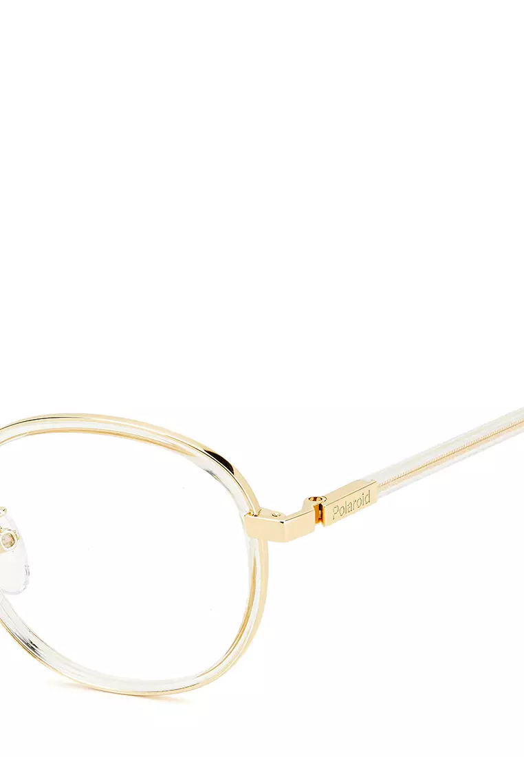 POLAROID Optical glasses PLD D475/G-LOJ, ROUND / OVAL Shape with GOLD CRYSTAL Color