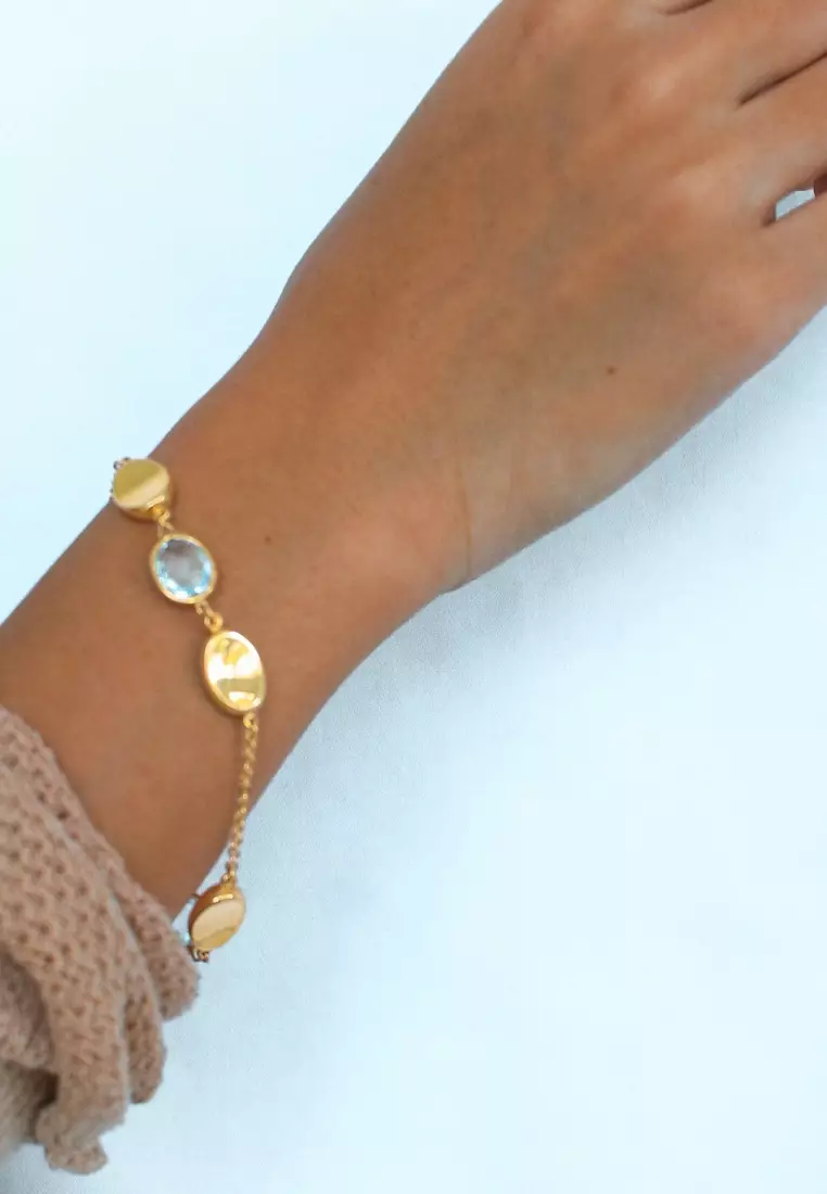 Lustre Crystal Bracelet 18k  Gold