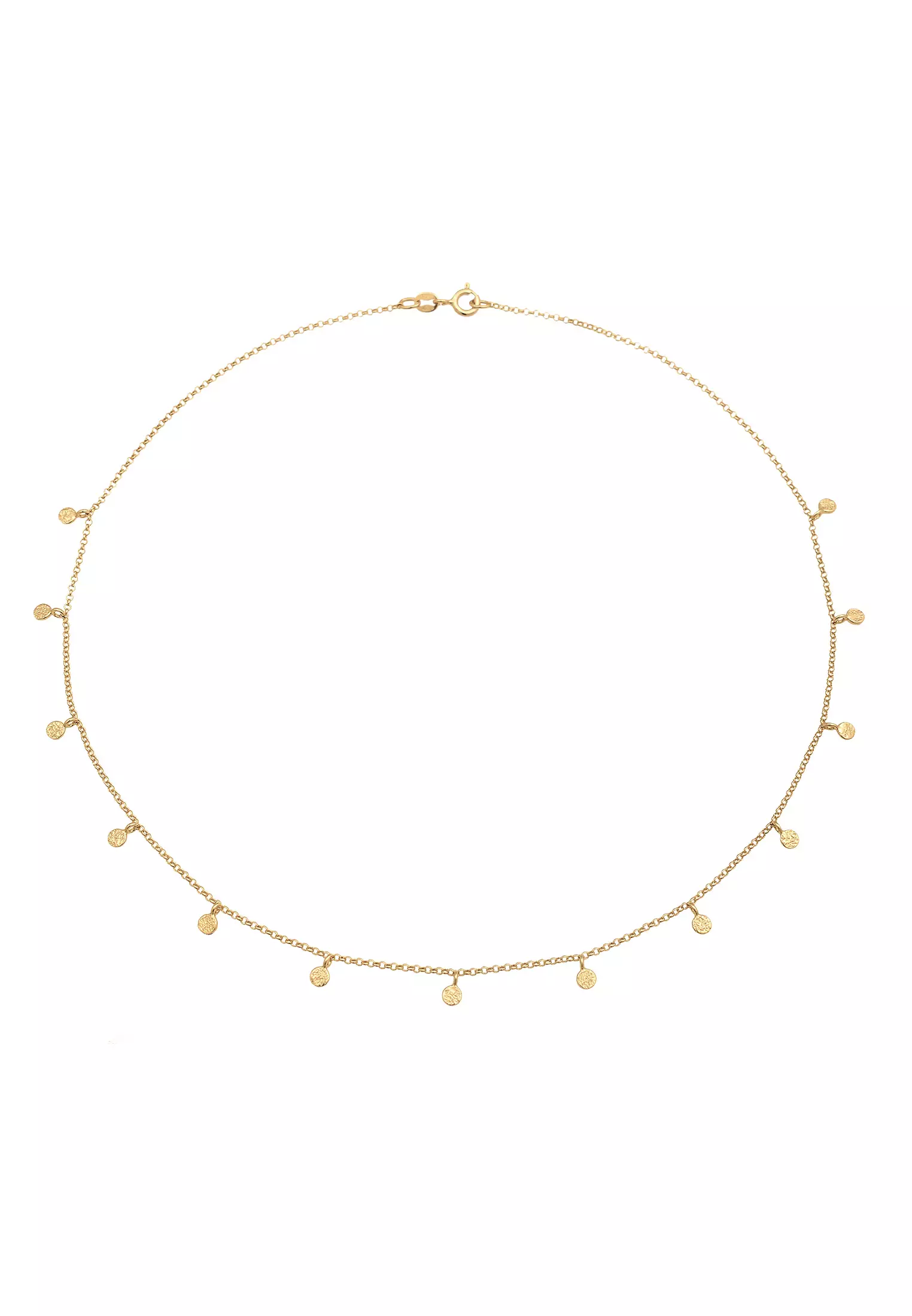 Necklace Platelets Basic Matt Gold Plated