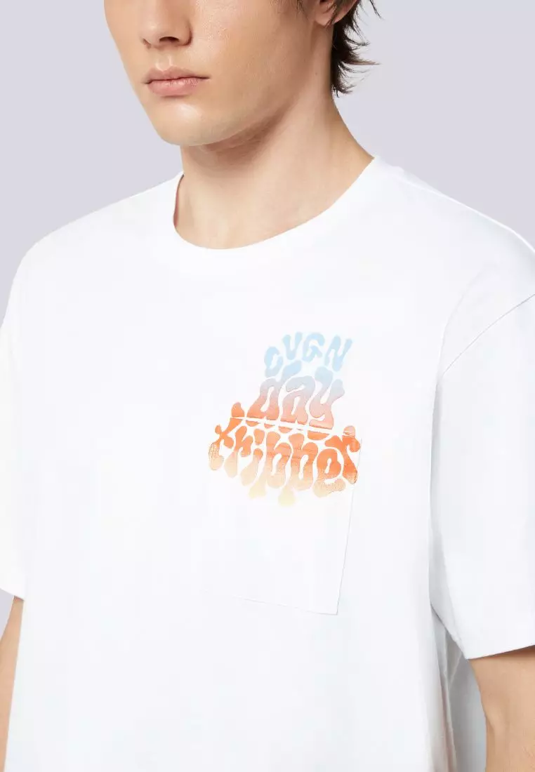 男裝夏日派對漸變印花T恤