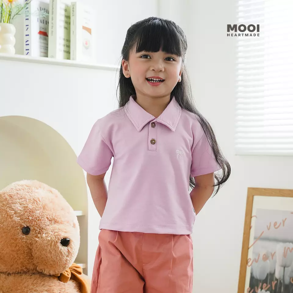 Mooi Atasan Anak Perempuan Chelsea Top - Pink Rose