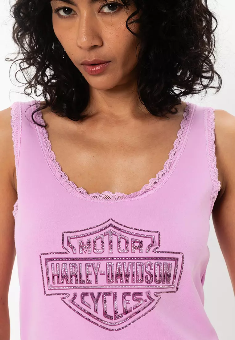 Harley-Davidson® Essential Bling Lace Trim Tank