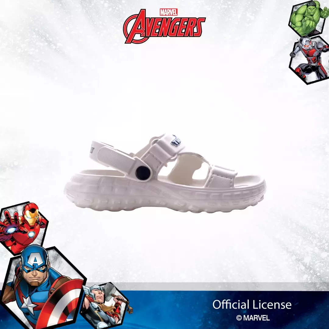 AVENGERS - SANDAL LAKI ANAK TANGGUNG CH330086LT SELOP FULL KARET - ABU TERANG