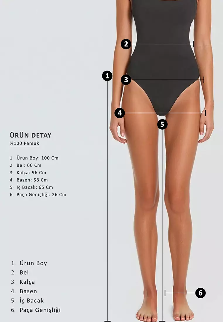 Women's Black Double Pocket Elastic Waist Linen Wide Leg Trousers Alc-X13768