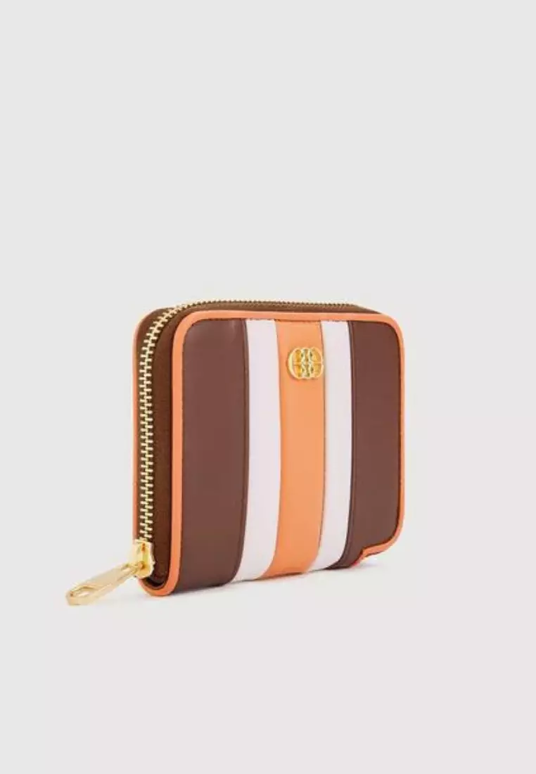 Eugenia Short Zipper Wallet Brown