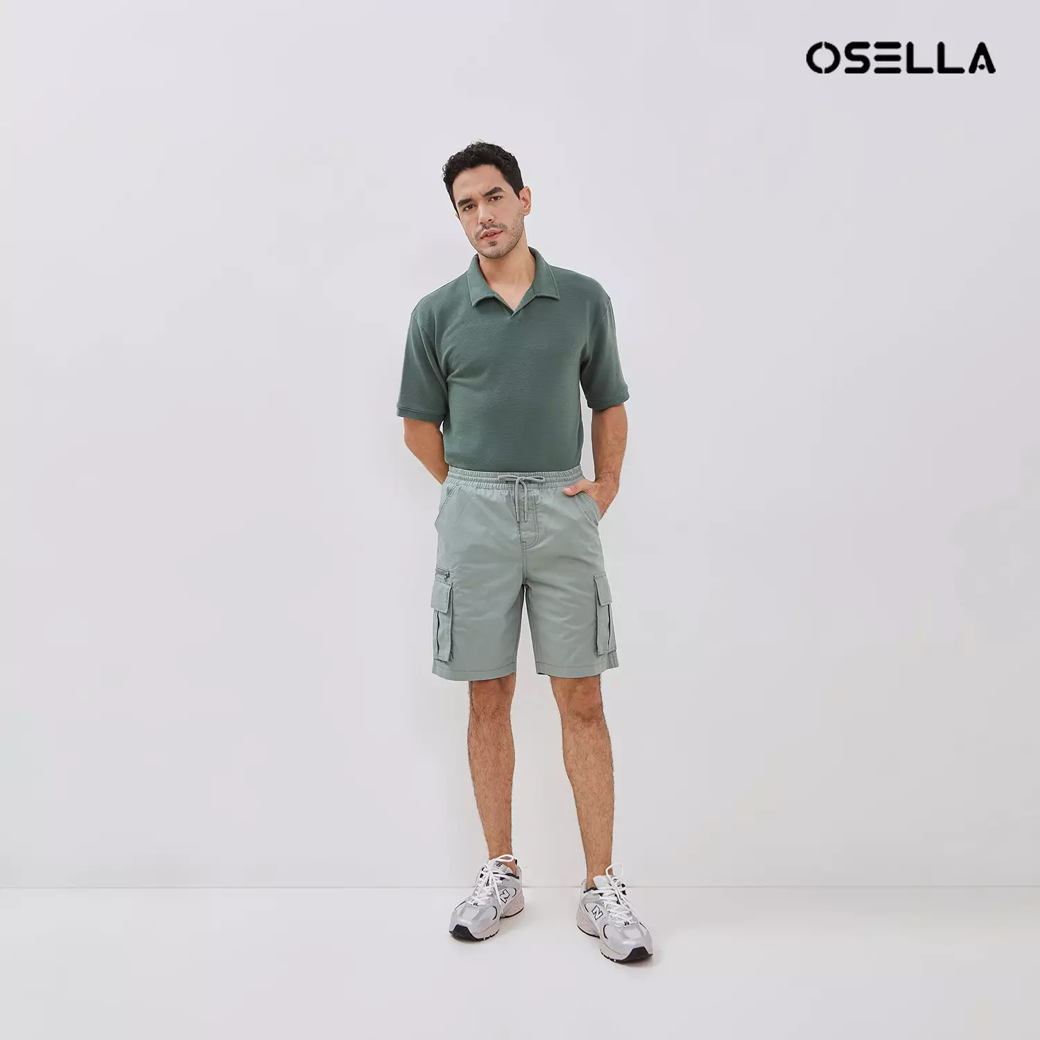 [NEW] Osella Randy Cargo Short Pants With Fancy Fabric 20814005 | Celana Pendek Pria