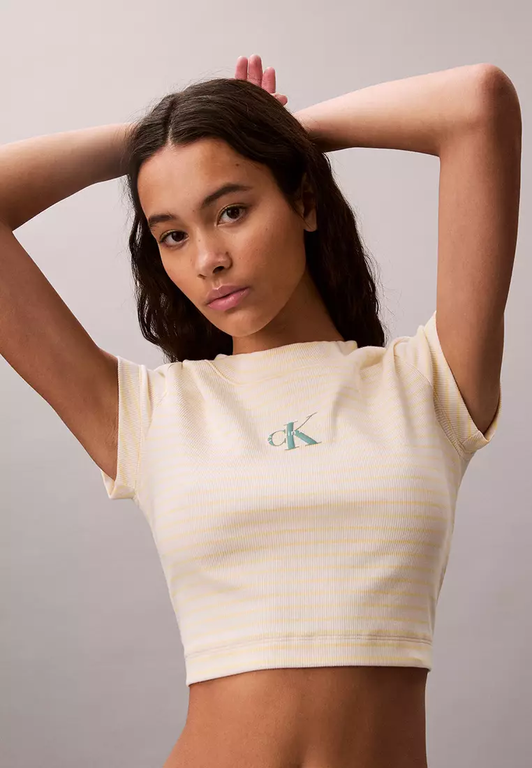 Slim Ribbed Stripe T-Shirt - Calvin Klein Jeans